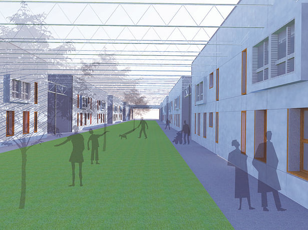 Residential corridor rendering