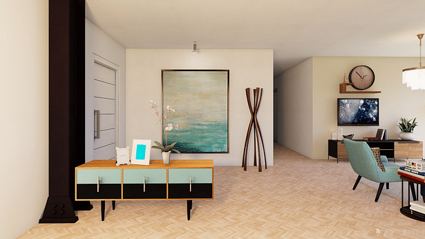 Mid Century Modern Foyer