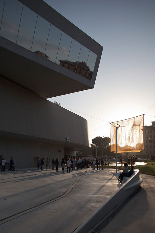 bam!’s completed 'He' installation, winning design of the 2013 Young Architects Program, MAXXI (Photo: Alberto Sinigaglia, Courtesy Fondazione MAXXI)