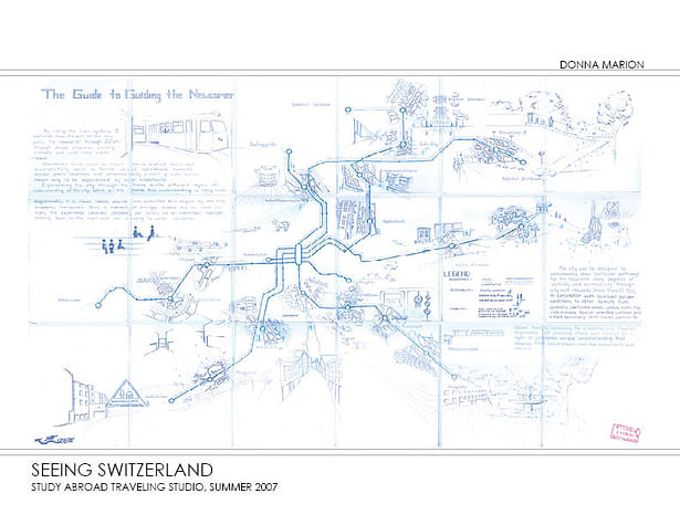 Seeing Switzerland - hand-drawn map