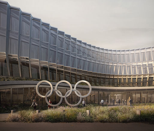 Olympic House: this is what the new IOC Headquarters will look like once finished. Image: Forbes Massie, courtesy of 3XN.
