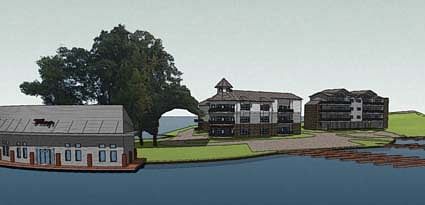 Rendering Overall Project, Lake Tillery Condos