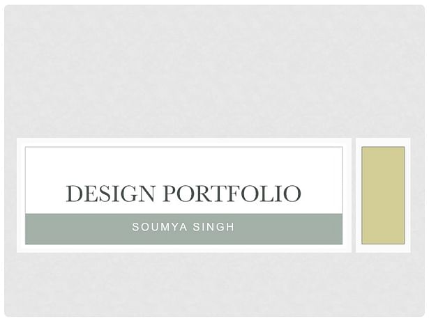 Design Portfolio 01/22