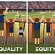 Equality vs. Equity graphic, via theequityline.org.