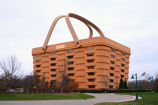 Formerly the Longaberger basket company's Newark, Ohio headquarters, the 1997 structure has stood empty for months and is now facing a new future. Photo: Derek Jensen.