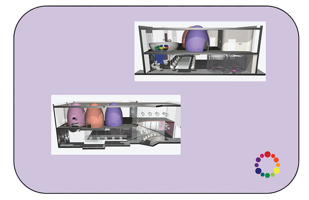 rendered cross-sections of the spa