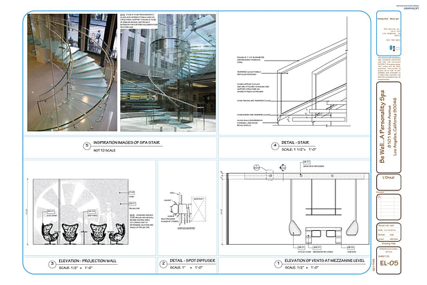 EL-05 Interior Elevations, Details + Project Stair Ideas