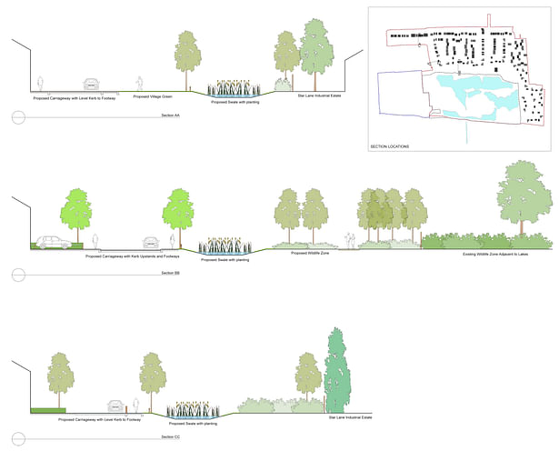 Davis Landscape Architecture - Star Lane Ph2 Residential Landscape Architect Sections Swale Outline Planning