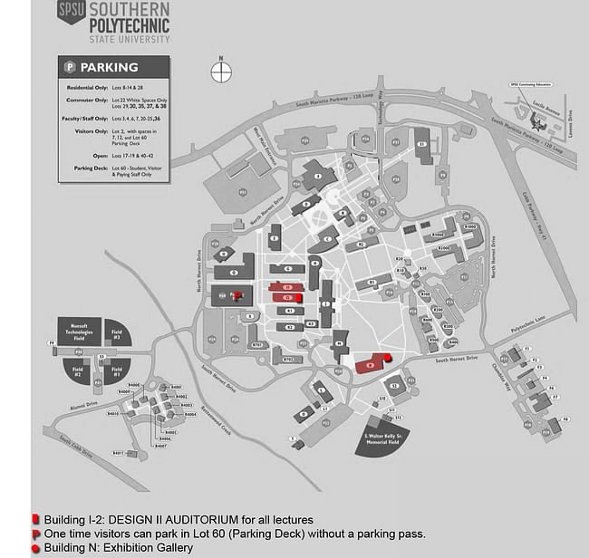 Architecture Facilities Location Map