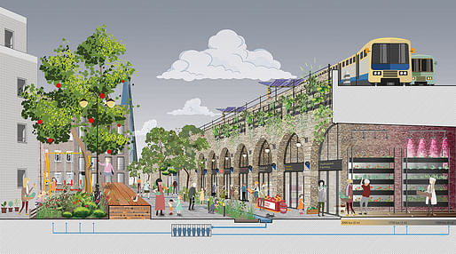 Illustration of Low Line Commons by PDP London. Image courtesy NLA.