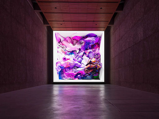 Installation view of Refik Anadol's Machine Hallucinations - Nature Dreams. Image: KÖNIG GALERIE, St. Agnes, Nave, Berlin, Germany, 2021, courtesy Centre Pompidou-Metz.