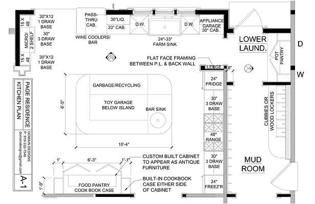 RHINECLIFF RENO KITCHEN -Organized into separate zones