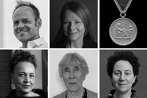 (From left, top row) RAIC Honorary Fellows Claude Cormier, Adele Weder, (bottom row) Lesley Lokko, Yvonne Hancock, and Claire Weisz. Image courtesy RAIC