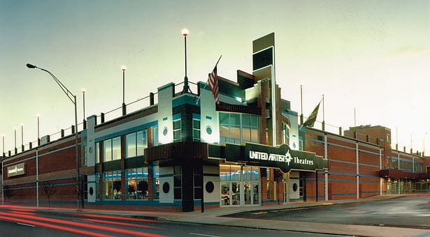 oblique view of theater entry