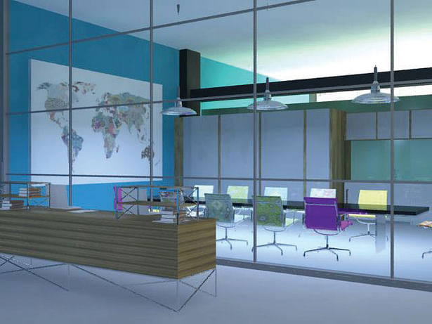 Reception and Conference room (3Dmax rendering)