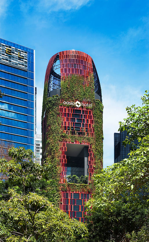Best Tall Building Worldwide + Best Tall Building Asia & Australasia Winner: Oasia Hotel Downtown. Photo © Patrick Bingham Hall.