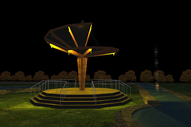 Gazebo Rendering: Nighttime view