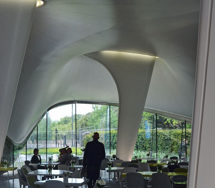 The magazine restaurant designed by Zaha Hadid Architects. Photo by author 