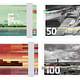 Norway's new banknotes, redesigned by Snøhetta and graphic design firm The Metric System with Terje Tønnessen.