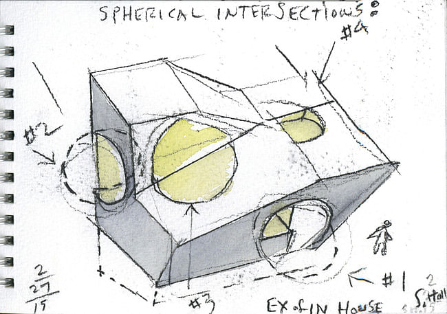 The Ex of In House (watercolor) by Steven Holl Architects. Image courtesy of Steven Holl Architects