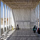 Wooden blinds shade a public terrace at the Port Sudan pediatric clinic. Credit Massimo Grimaldi and Emergency.