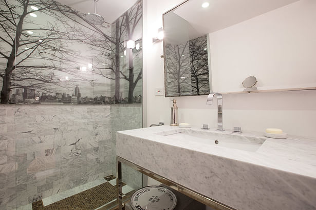 Bathroom designed by Studio Bichara S.r.l. Newform fixtures provided by Minimal USA