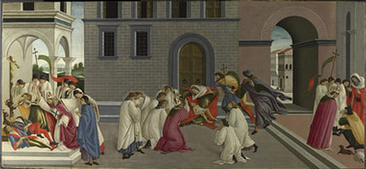 'Three Miracles of St. Zenobius' (c.1500) by Sandro Botticelli The National Gallery, London (WSJ)