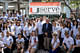 City of Miami Mayor Tomas Regalado, Dean el-Khoury, faculty, staff and students at the end of the kickoff. 