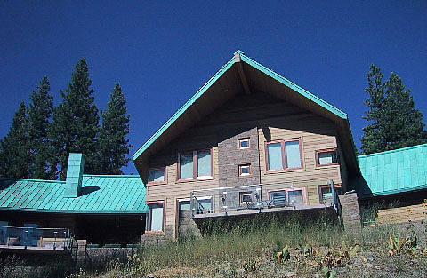 Exterior View up to Great Room Terrace