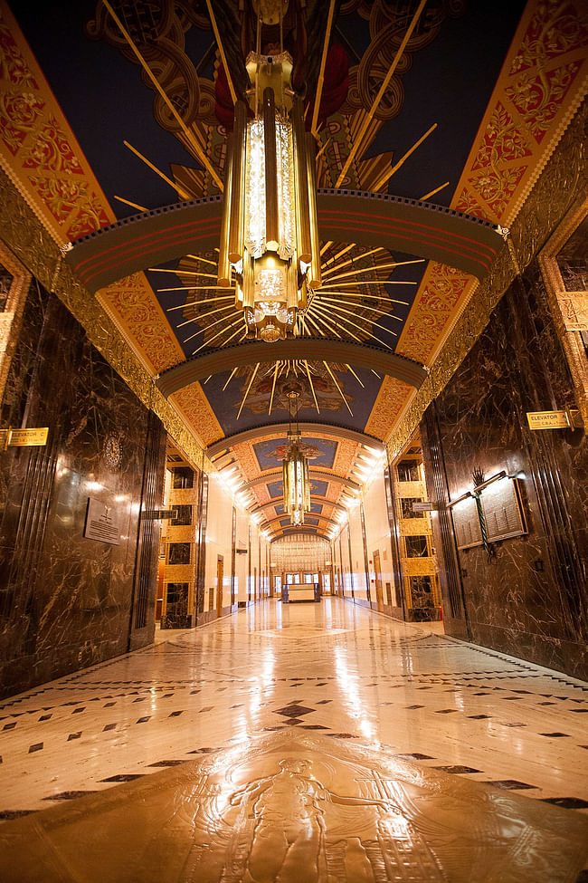 lobby of 140 West Street - designed by Ralph Walker, a prominent Art Deco architect, photo by Michael Nagle for the New York Times