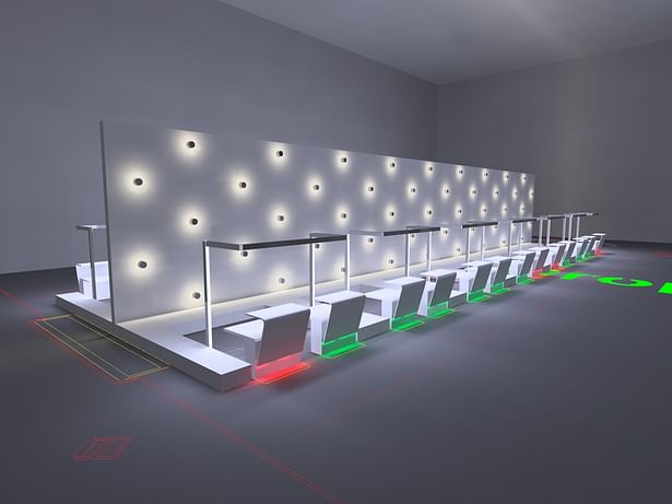 Check in Counters lighting design