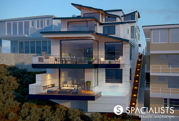 3d rendering for cliffhanger property in Corona Del Mar, CA