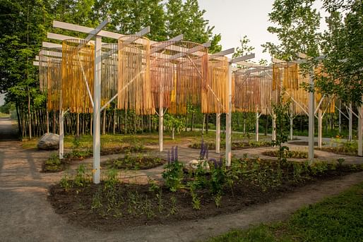 'Maillage' by Friche Atelier is a featured project at the current 24th International Garden Festival. The 25th edition is now open for submissions (details below). Photo credit: Martin Bond