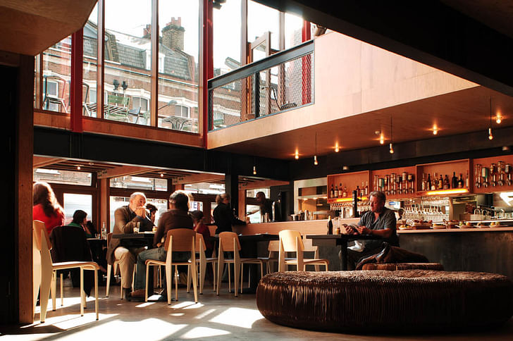 Young Vic Bar: Katy Marks designed the bar whilst at Haworth Tompkins. Photo by Philip Vile.