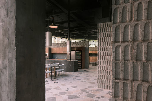 Design of the Year (Interior Architecture) winner A Brick & Mortar Shop-a multi-label kitchen appliances shop by L Architects. Image: Finbarr Fallon