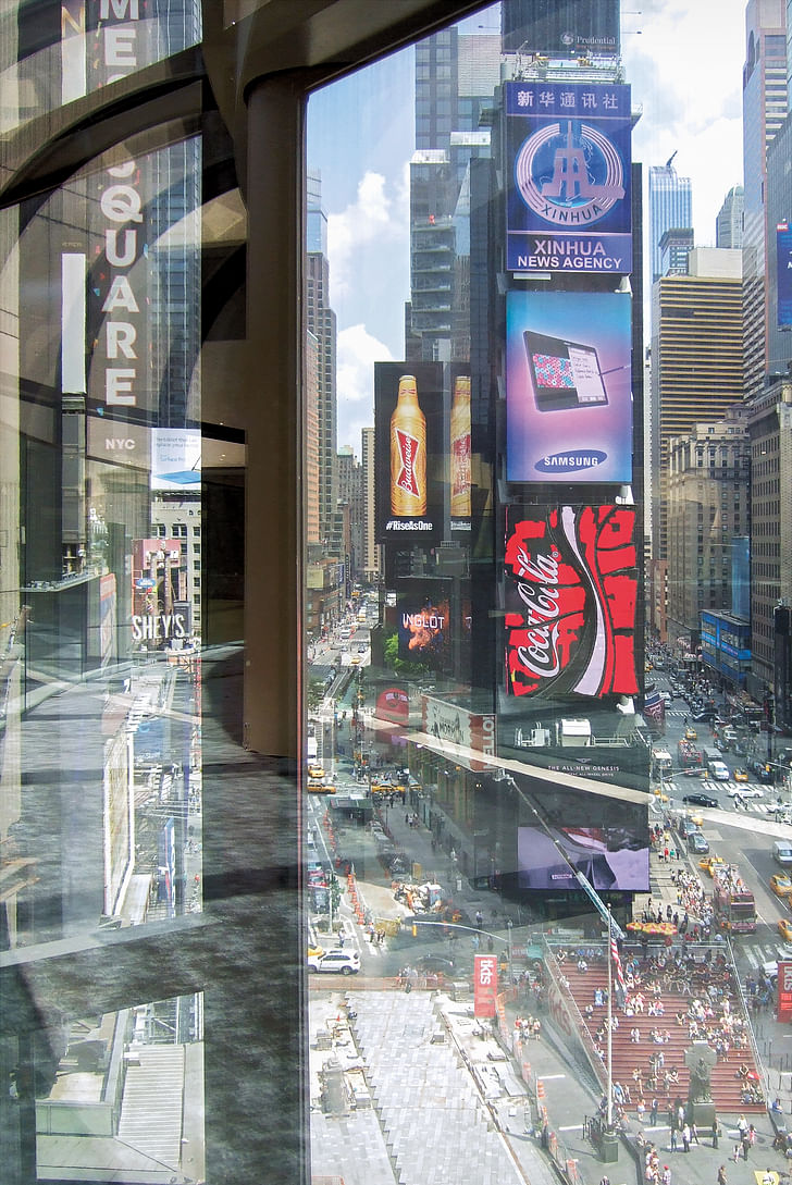 Times Square, as seen from John Portman’s Times Square Hotel. Photograph by McLain Clutter.