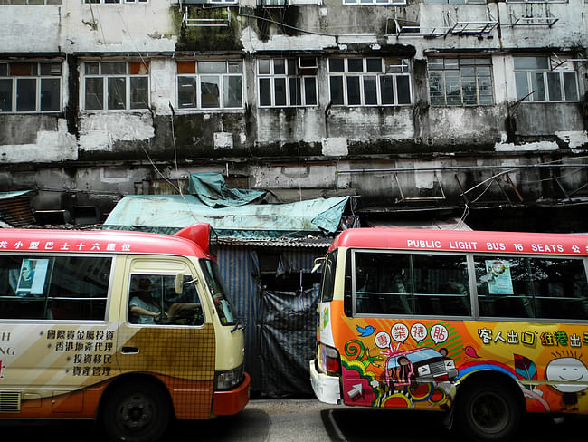 Abandoned residential block, Yue Man Square, in Kowloon East's Kwun Tong District.