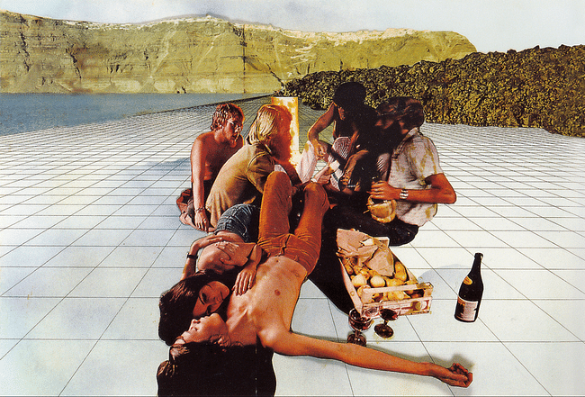 Superstudio, “Life, Supersurface (Fruit and Wine),” 1972/Photo: Archive Cristiano Toraldo di Francia via the New York Times