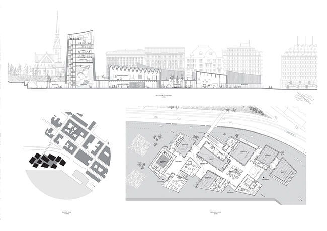  drawings from Moreau Kusunoki's 'Art in the City' concept board