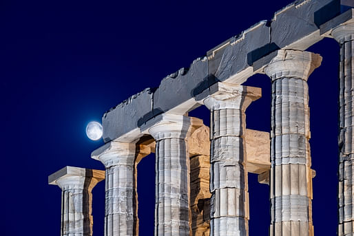 Cultural Building Lighting Design / Heritage Lighting Design Winner Temple of Poseidon, Sounion by Eleftheria Deko of Eleftheria Deko & Associates Lighting Design. Image: Gavriil Papadiotis