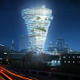 The Tulsa Tornado Tower by KKT architects. Image courtesy of Kinslow, Keith & Todd Architects Inc.