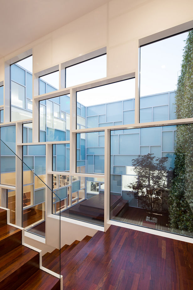 couryard viewed from permanent exhibition floor