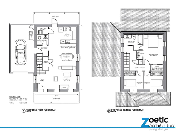 First and Second Floor Plans