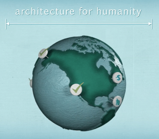 Screenshot from "About Architecture for Humanity in A Minute:30" video, by Architecture for Humanity. 
