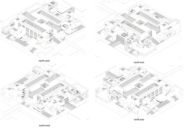 Isometric Views of the Library 360 degrees around