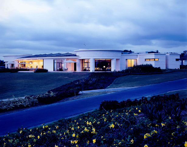 Looking North the Member's Lounge at night