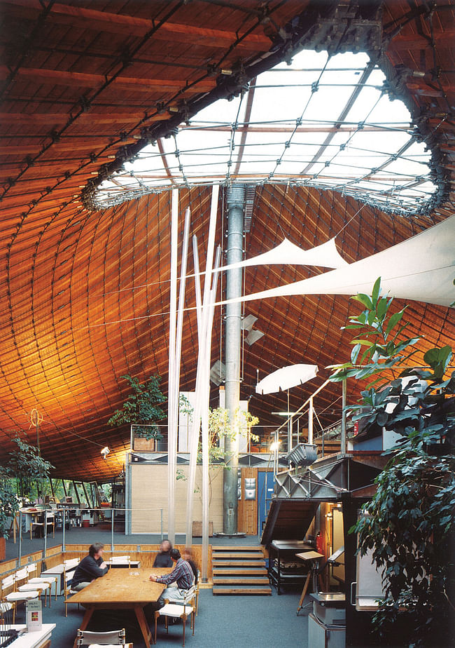 Institute for Lightweight Structures, interior, 1967, University of Stuttgart in Vaihingen. Photo © Atelier Frei Otto Warmbronn
