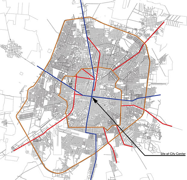 Site Location diagram with main city streets