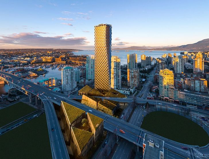 A rendering of the 'Vancouver House' by BIG. Image via Westbank.