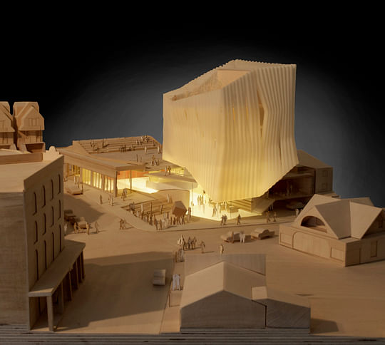 Southeast view of physical model (Heber Avenue and Main Street)